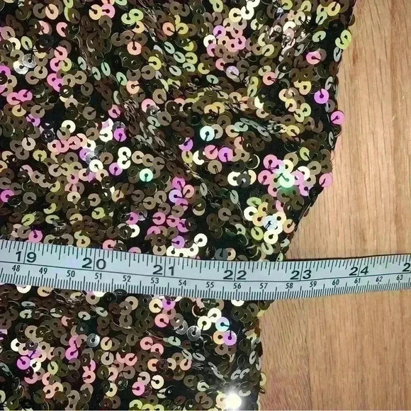 By Together Sparkle All Over Sequin V Neck Mini Dress Festive Party Size Small - Picture 11 of 12